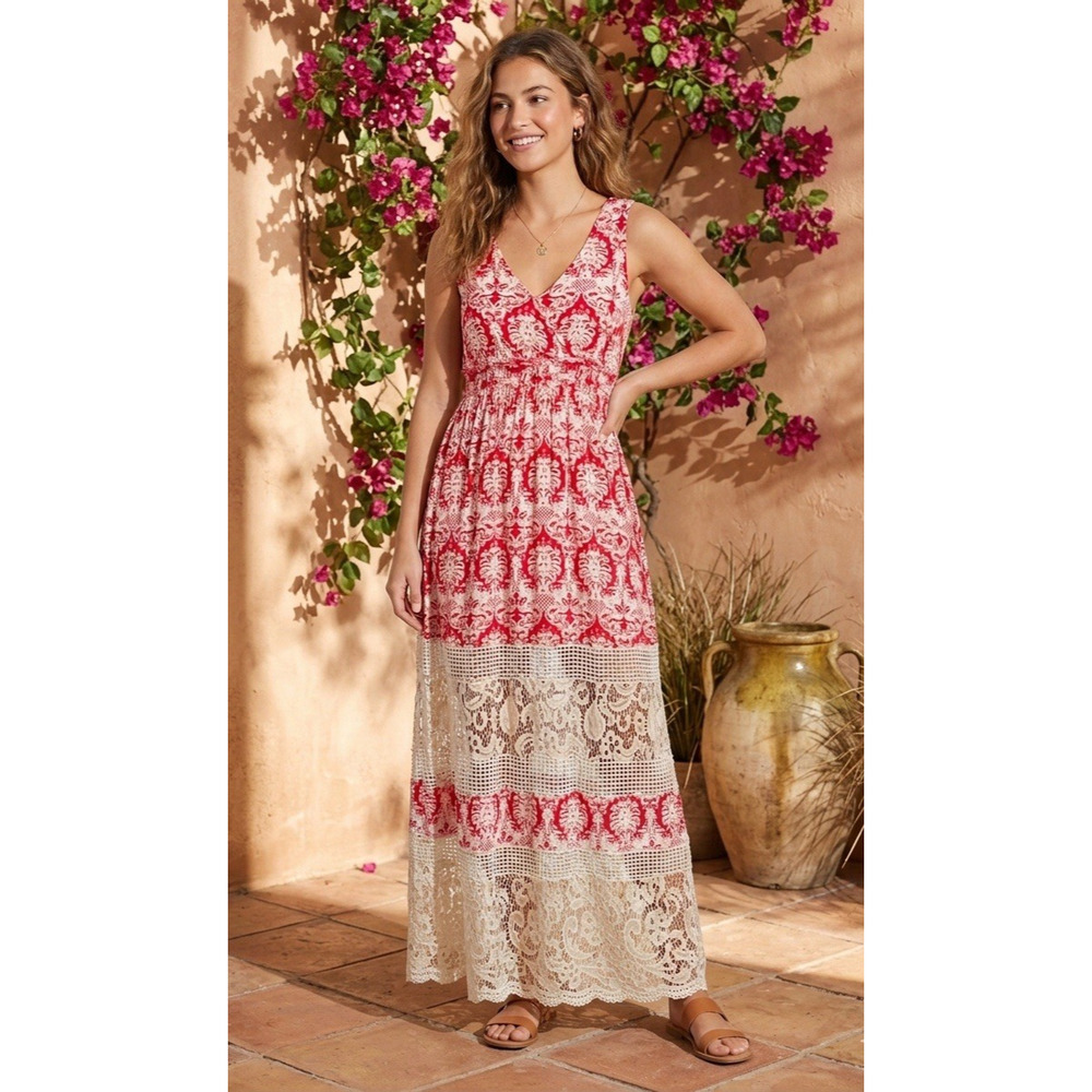 SUNDAY IN BROOKLYN (M) Anthropologie-BOHO-Sundress-Coquette-Romantic-Cruise-Lace